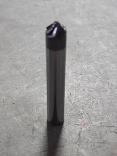 DESCRIPTION: (2) SOLID CARBIDE 45 DEG TAPER FORM BARREL CUTTER END MILL BRAND/MODEL: ACCUPRO 03315330 SIZE: 0.3750"MALL END DIA 3/16" LOC RETAIL$: $33