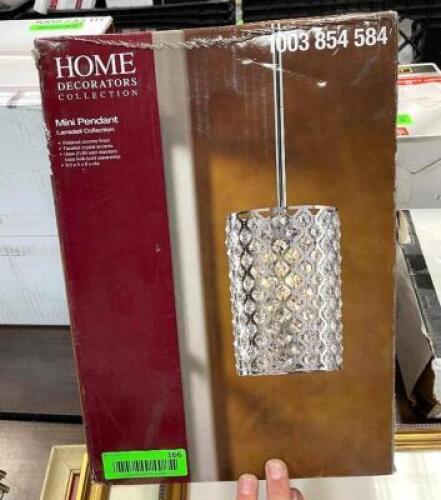 HOME DECORATORS COLLECTION Kimberly 1-Light Chrome and Crystal Mini Pendant