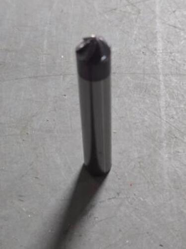 DESCRIPTION: (2) SOLID CARBIDE 45 DEG TAPER FORM BARREL CUTTER END MILL BRAND/MODEL: ACCUPRO 03315330 SIZE: 0.3750"MALL END DIA 3/16" LOC RETAIL$: $33