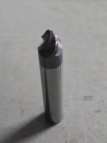DESCRIPTION: (2) SOLID CARBIDE 30 DEG TAPER FORM BARREL CUTTER END MILL BRAND/MODEL: ACCUPRO 03327160 SIZE: 7/16" LOC 1/2" SM END DIA RETAIL$: $410.44