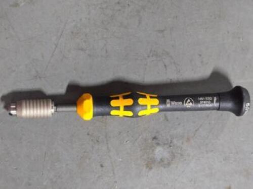 DESCRIPTION: (1) 0.1574" DRIVE TORQUE SCREW DRIVER BRAND/MODEL: WERA 66918384 SIZE: 7.1 TO 16 IN/OZ TORQUE RETAIL$: $211.61 QTY: 1