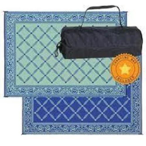 REVERSIBLE MATS 9 ft. x 12 ft. Reversible Mat - Classic Blue/Light-Green