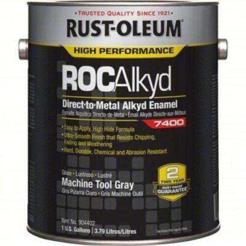 DESCRIPTION: (1) DIRECT TO METAL ALKYD ENAMEL BRAND/MODEL: RUST-OLEUM ROC ALKYD #6A388 INFORMATION: MACHINE TOOL GRAY SIZE: 1 GALLON RETAIL$: $113.56