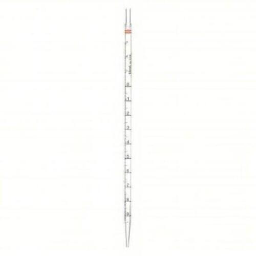 DESCRIPTION: (1) CASE OF (200) SEROLOGICAL PIPETTE BRAND/MODEL: LAB SAFETY SUPPLY #11L808 SIZE: 10 mL Capacity, Polystyrene, To Deliver, Orange RETAIL