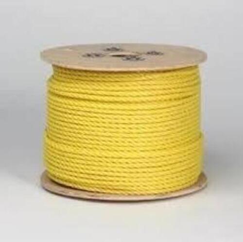 DESCRIPTION: (1) SPOOL OF POLY TWISTED ROPE INFORMATION: YELLOW SIZE: 1/4X1200 RETAIL$: $38.00 EA QTY: 1