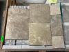 (279) - SQ. FT. OF MINI ASHLER PATTERN DARK WALNUT TRAVERTINE PREMIUM GRADE TILE - 8