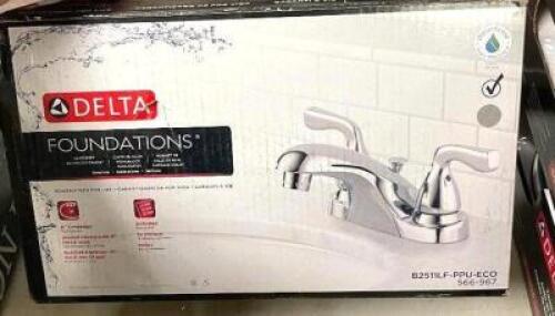 DELTA Foundations 4 in. Centerset 2-Handle Bathroom Faucet in Chrome