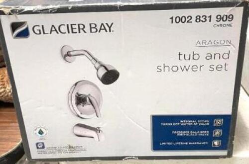 GLACIER BAY Aragon Single-Handle 1-Spray Tub and Shower Faucet in Chrome (Valve Included)
