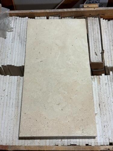 (216) - SQ. FT. OF IVORY LIGHT TRAVERTINE PREMIUM GRADE TILE
