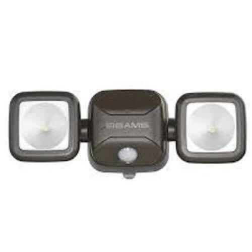 MR BEAMS Outdoor 600 Lumen High Performance Battery Powered Motion Activated Integrated LED Security Light, Brown