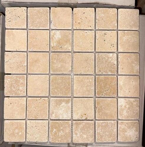 (441)- SQUARE FOOT OF LIGHT WALNUT MESHED TILE