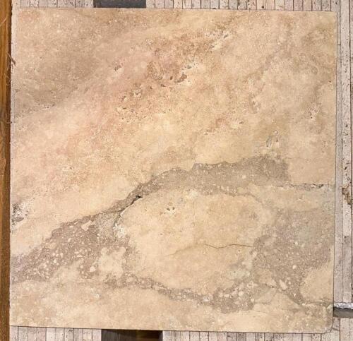 (284)- SQUARE FOOT OF TUSCANY TRAVERTINE DARK BLEND TILES