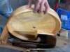 KIDNEY SHAPED NATURAL WOOD LAZY SUSAN CABINET SET - 5