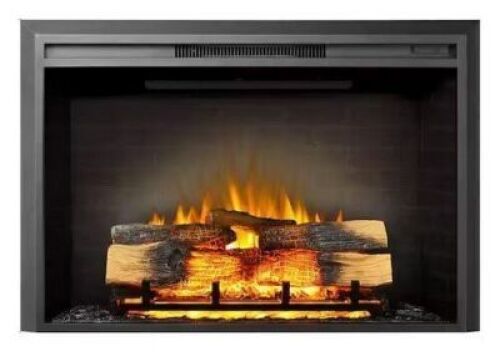 39 in. Electric Fireplace Insert, Remote Control, Adjustable Flame Brightness, 750-Watt/1500-Watt