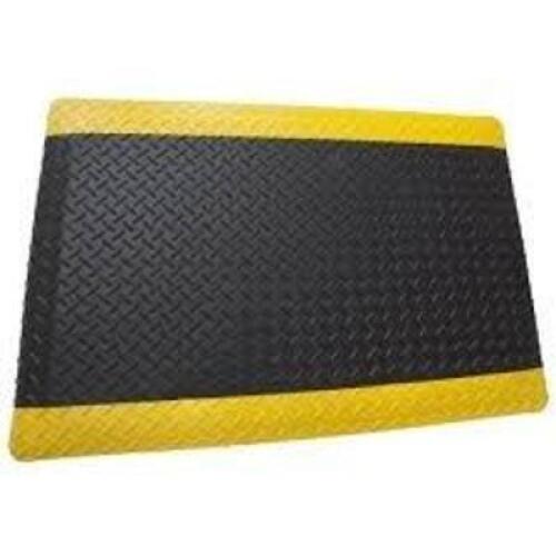 DESCRIPTION: (1) ANTI FATIGUE MAT BRAND/MODEL: CONDOR #52ZZ92 INFORMATION: BLACK WITH YELLOW TRIM, DIAMOND PLATE SIZE: 2' X 60' RETAIL$: $553.30 EA QT
