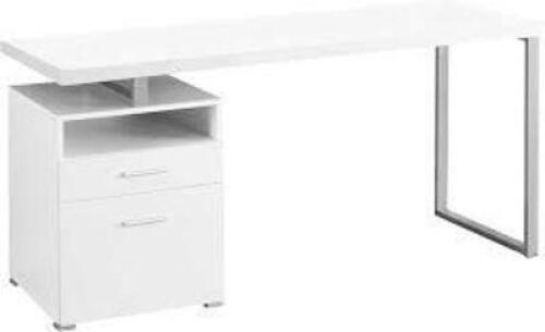 DESCRIPTION: (1) COMPUTER DESK BRAND/MODEL: MONARCH #I7851 INFORMATION: WHITE, GLOSSY, SIZE: 60" L X 23.75" W X 30"H RETAIL$: $226.51 EA QTY: 1