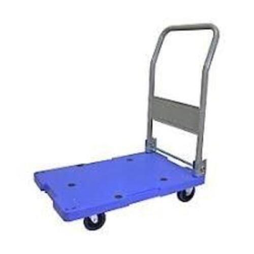 DESCRIPTION: (1) FOLDING HANDLE DOLLY, HAND TRUCK BRAND/MODEL: SILENT MASTER #DSK-301B INFORMATION: BLUE RETAIL$: $195.00 EA QTY: 1