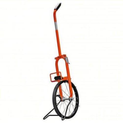 DESCRIPTION: (1) MEASURING WHEEL BRAND/MODEL: KESON #2UJZ1 INFORMATION: 99,999 FT RANGE, ADJ HANDLE HANDLE, SPOKED SINGLE WHEEL, RUBBER TREAD, STEEL S