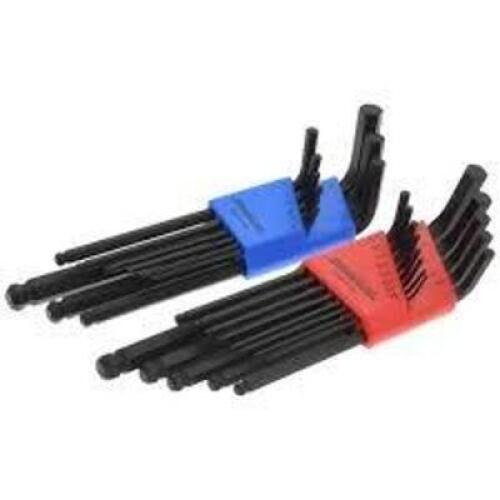 DESCRIPTION: (2) SETS OF L KEY BALL END HEX BRAND/MODEL: PARAMOUNT #36742575 RETAIL$: $26.50 EA QTY: 2