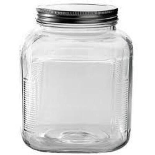 DESCRIPTION: (1) GLASS JAR BRAND/MODEL: ANCHOR HOCKING #85766RF INFORMATION: CLEAR, GLASS SIZE: 1 GALLON RETAIL$: $24.34 EA QTY: 1