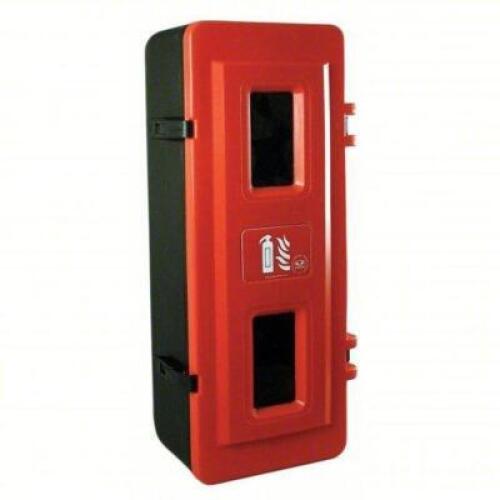 DESCRIPTION: (2) FIRE EXTINGUISHER CABINET BRAND/MODEL: JONESCO #6ATL5 INFORMATION: RED, CABINET, FOR 20 LB TANK SIZE: 10.5" X 32.5" X 13" RETAIL$: $2
