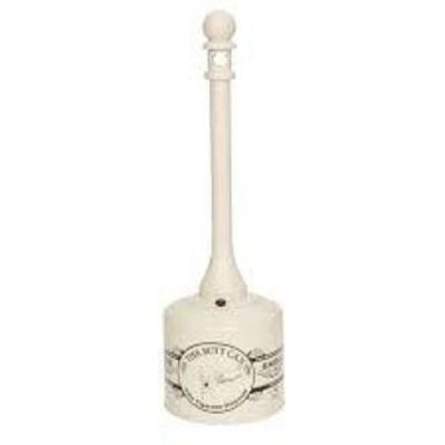 DESCRIPTION: (1) CIGARETTE BUTT CAN BRAND/MODEL: EAGLE #1205BEI INFORMATION: BEIGE, METAL AND POLY SIZE: 5 GALLON RETAIL$: $96.00 EA QTY: 1