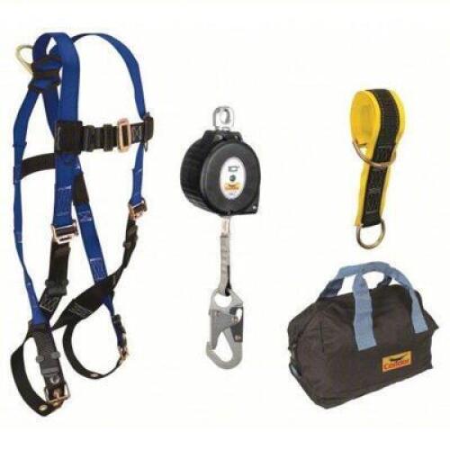 DESCRIPTION: (1) FALL PROTECTION KIT BRAND/MODEL: CONDOR #35KV11 INFORMATION: WITH PASS-THROUGH ANCHOR, UNIVERSAL, 310 LB CAPACITY RETAIL$: $375.31 EA