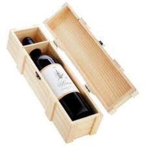 DESCRIPTION: (4) WINE BOX BRAND/MODEL: WOODEN WINE BOX WITH CLOSURE INFORMATION: "WINE" RETAIL$: $32.03 EA QTY: 4