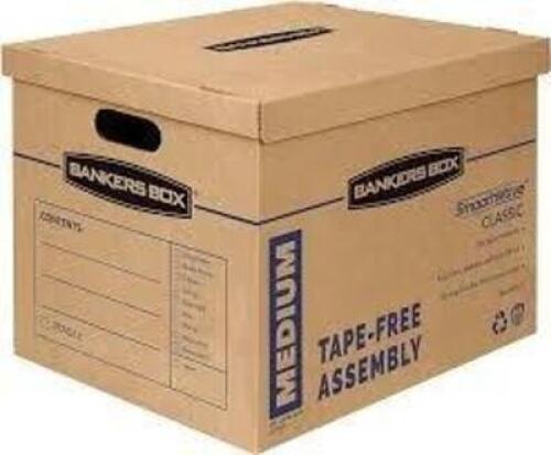 DESCRIPTION: (1) MEDIUM DUTY STORAGE BOXES WITH LOCKING LID BRAND/MODEL: BANKERS BOX HANG N STORE SIZE: 10X12X15 RETAIL$: $54.89 EA QTY: 1