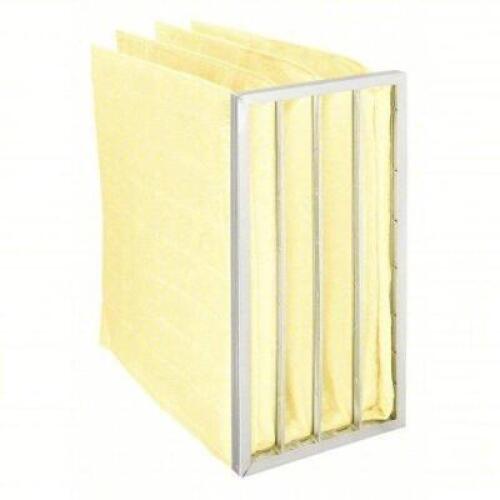 DESCRIPTION: (1) CASE OF (4) POCKET AIR FILTER BRAND/MODEL: 4JUW4 SIZE: 24x12x12 Nominal Filter Size, Yellow, Synthetic, 4 Pockets, 150&deg;F Max. Temp. R