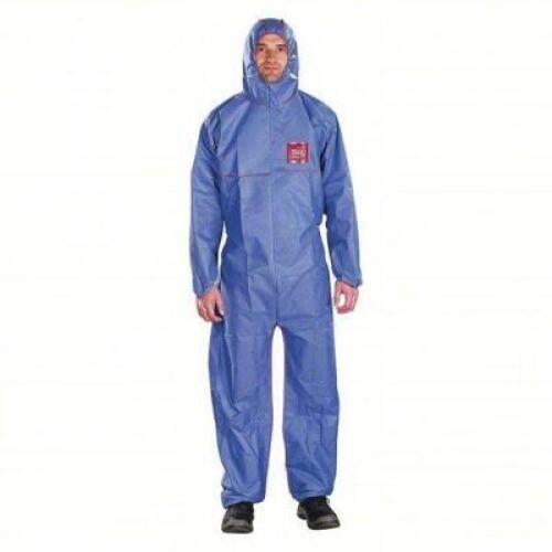 DESCRIPTION: (1) CASE OF (25) COVERALLS BRAND/MODEL: MICROCHEM #48MD67 SIZE: 2XL, SMS, Elastic w/Thumb Loops Wrist, Elastic Ankle, Blue, Serged Seam R