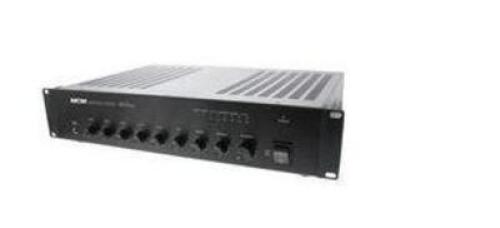 DESCRIPTION: (1) SIX INPUT MIXER/AMPLIFIER BRAND/MODEL: MCM MPA-129 INFORMATION: 70V OUTPUT SIZE: 120 WATT RETAIL$: $301.00 QTY: 1