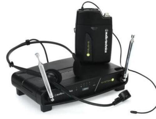 DESCRIPTION: (1) VHF HEADSET MICRPHONE WIRELESS SYSTEM BRAND/MODEL: AUDIO-TECHNICA ATW901AH RETAIL$: $224.95 QTY: 1