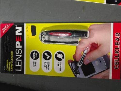 DESCRIPTION: (10) CELL PHONE CAMERA LENS CLEANER BRAND/MODEL: CELLKLEAR LENS PEN RETAIL$: $231.12 QTY: 10