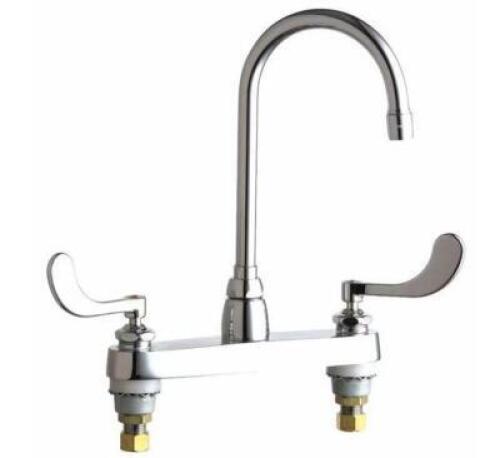 DESCRIPTION: (1) 2 HOLE 8" COMMERCIAL KITCHEN SINK FAUCET BRAND/MODEL: CHICAGO FAUCET RETAIL$: $357.99 QTY: 1