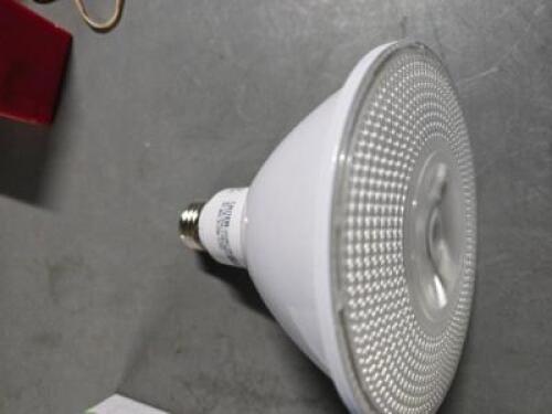 DESCRIPTION: (4) PAR 38 LED FLOOD LAMP BRAND/MODEL: EIKO 90061 SIZE: 40 DEG BEAM RETAIL$: $80.00 QTY: 4