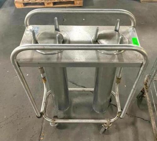 STAINLESS SPRING ACTION CUP DISPENSER CART