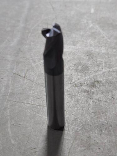 DESCRIPTION: (2) SOLID CARBIDE LENS FORM BARREL CUTTER END MILLS BRAND/MODEL: ACCUPRO 03311016 SIZE: 0.375" SM END DIA 7/16" LOC 3/8" SD RETAIL$: $189