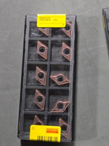 DESCRIPTION: (20) CARBIDE TURNING INSERTS BRAND/MODEL: SANDVIK COROMANT TR-DC1308-M 4415 RETAIL$: $488.00 QTY: 20