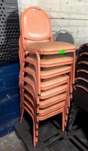 (8) UPHOLSTERED STACK CHAIRS