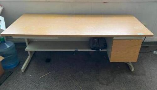 72" X 30" WOODEN OFFICE DESK