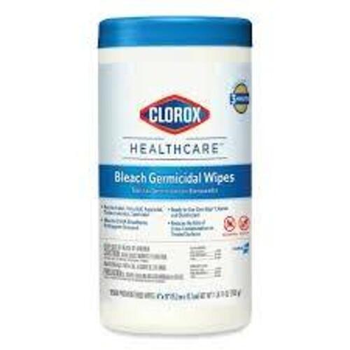 DESCRIPTION: (6) BLEACH GERMICIDAL WIPES BRAND/MODEL: CLOROX HEALTHCARE RETAIL$: $15.35 EA QTY: 6