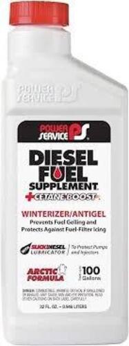 DESCRIPTION: (4) DIESEL SUPPLEMENT AND CETANE BOOSTER BRAND/MODEL: POWER SERVICE PRODUCTS #49EP24 SIZE: 32 FL OZ RETAIL$: $8.01 EA QTY: 4