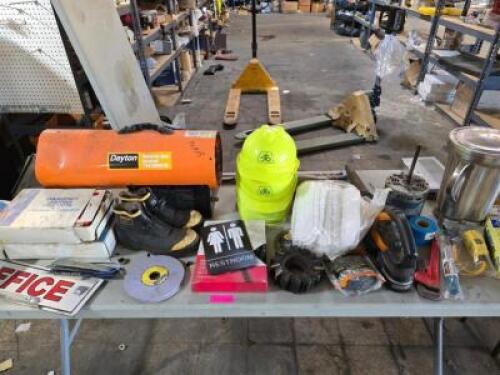 DESCRIPTION: (1) TABLE OF MISC ITEMS QTY: 1