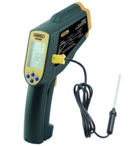 DESCRIPTION: (1) INFRARED THERMOMETER WITH "K" PORT BRAND/MODEL: GENERAL IRT850K SIZE: 32-122 DEG F OPERATING TEMP RANGER RETAIL$: $319.82 QTY: 1