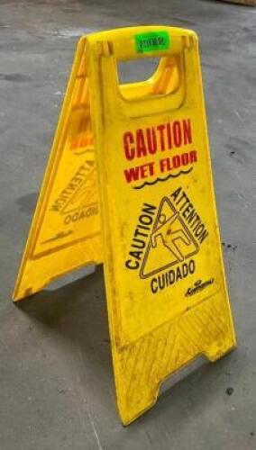 (5) "CAUTION" WET FLOOR SIGNS