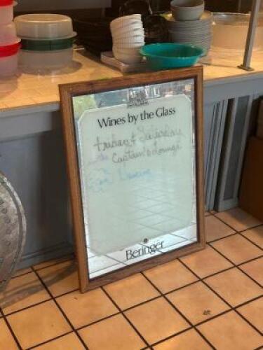 WINES BY THE GLASS MENU SIGN