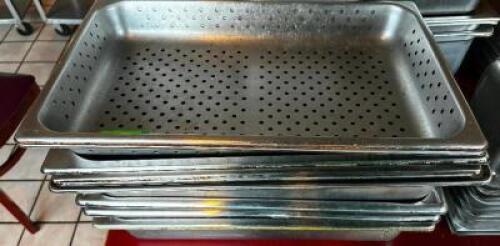 (7) ASSORTED FULL SIZE STAINLESS INSERTS