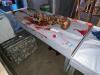 WOODEN MORGUE TABLE PROP W/ BLOODY SKELETON - 4