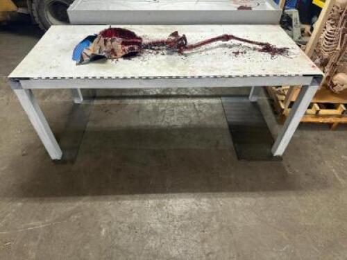 MORGUE MAGICIANS STYLE TABLE W/ HIDDEN COMPARTMENT FOR ACTOR.